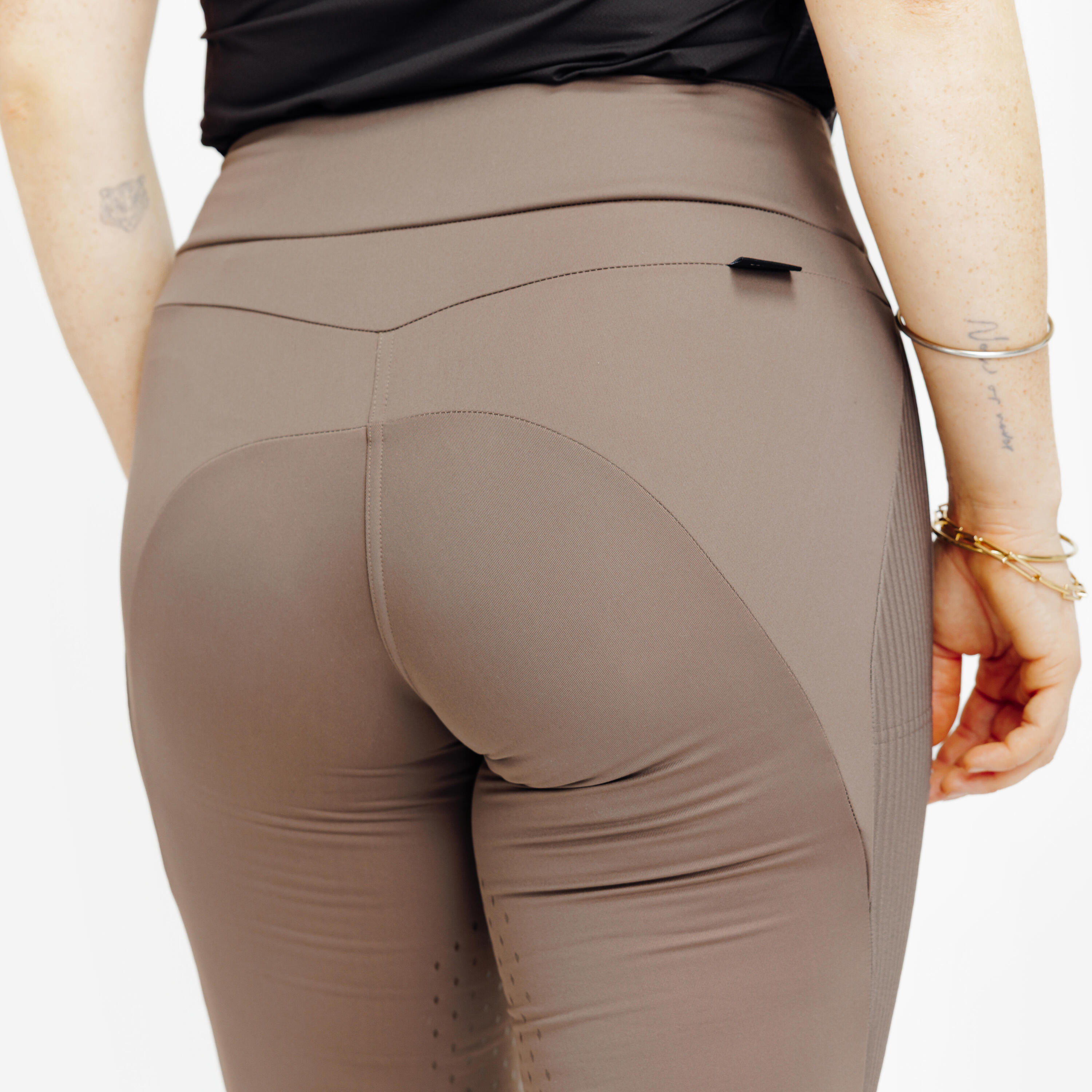 Legging d'équitation chaud avec basane en silicone femme 5/8