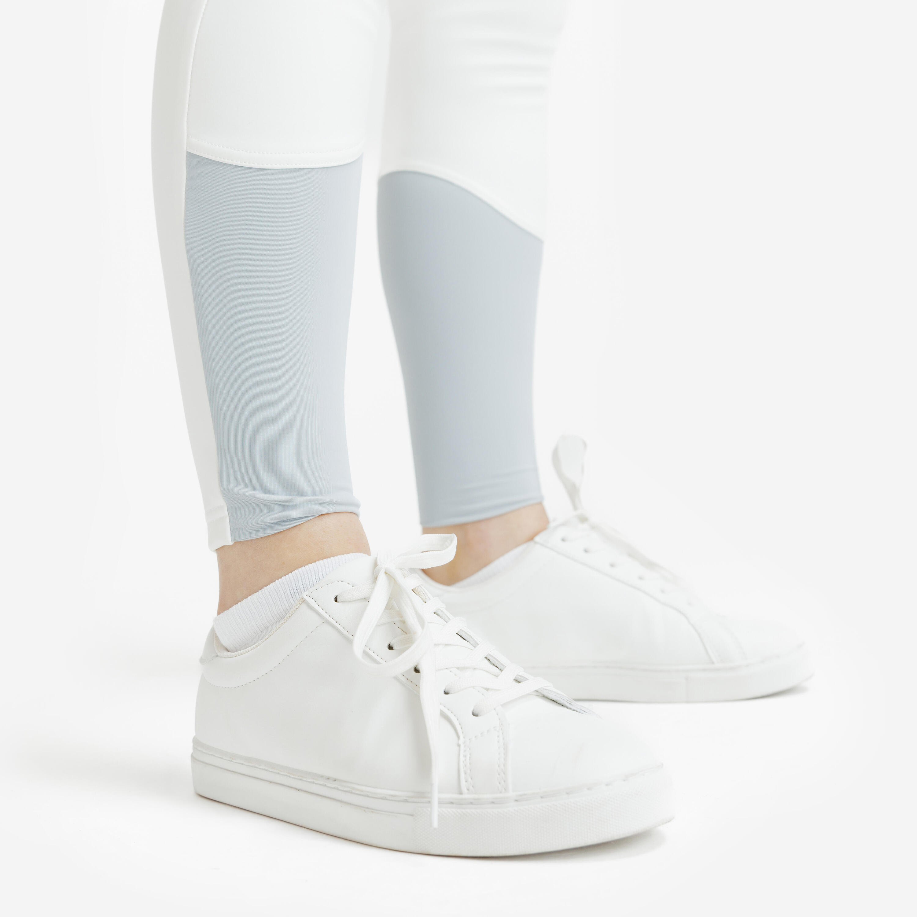Women's Warm and Water-Repellent Horse Riding Jodhpurs Kipwarm 500 - White 7/7