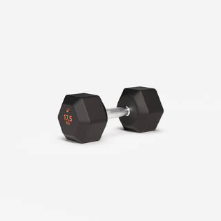 Hex Dumbbell Cross Training and Weight Training 17.5kg, black
