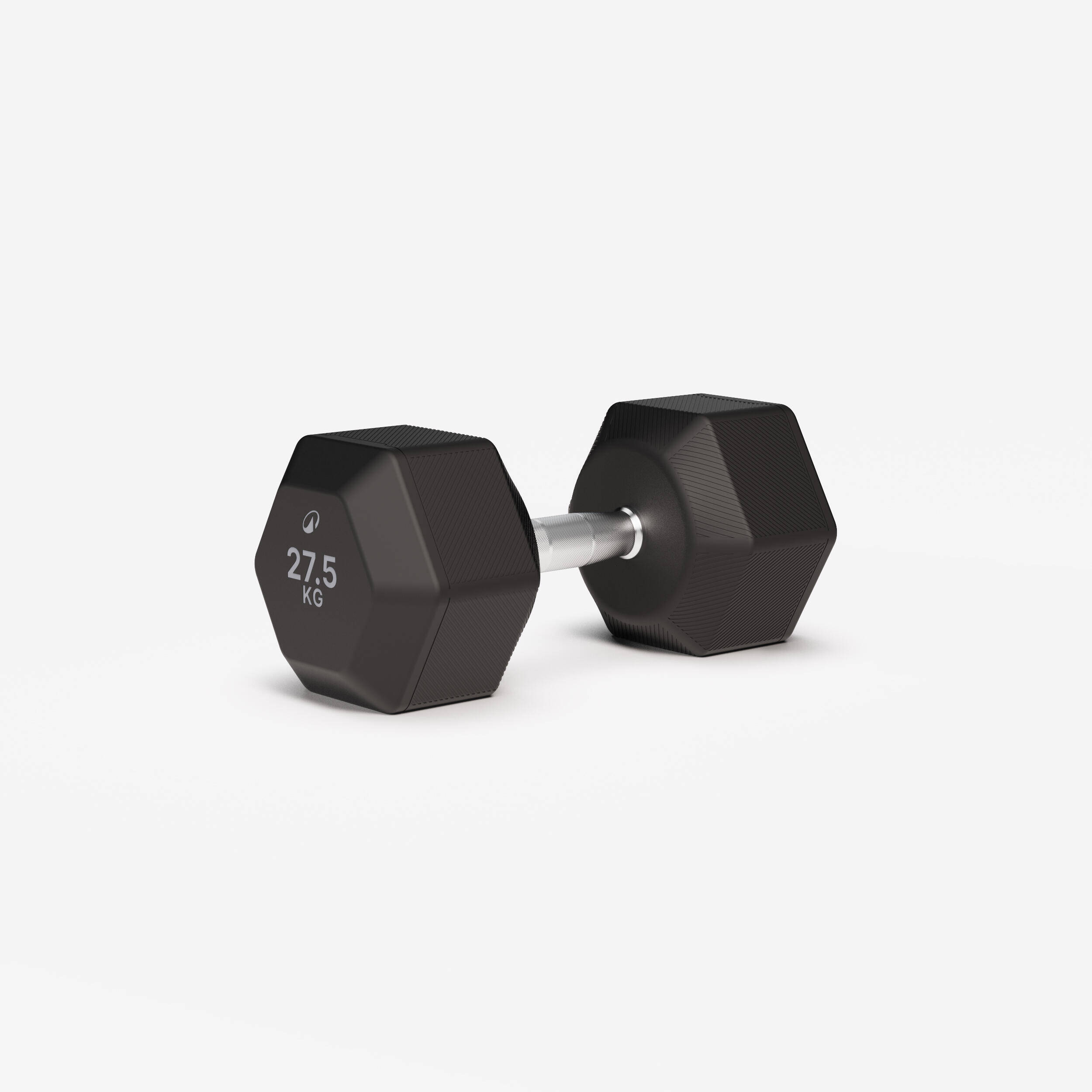 Cross Training and Weight Training 27.5 kg Hex Dumbbell - Black -  1