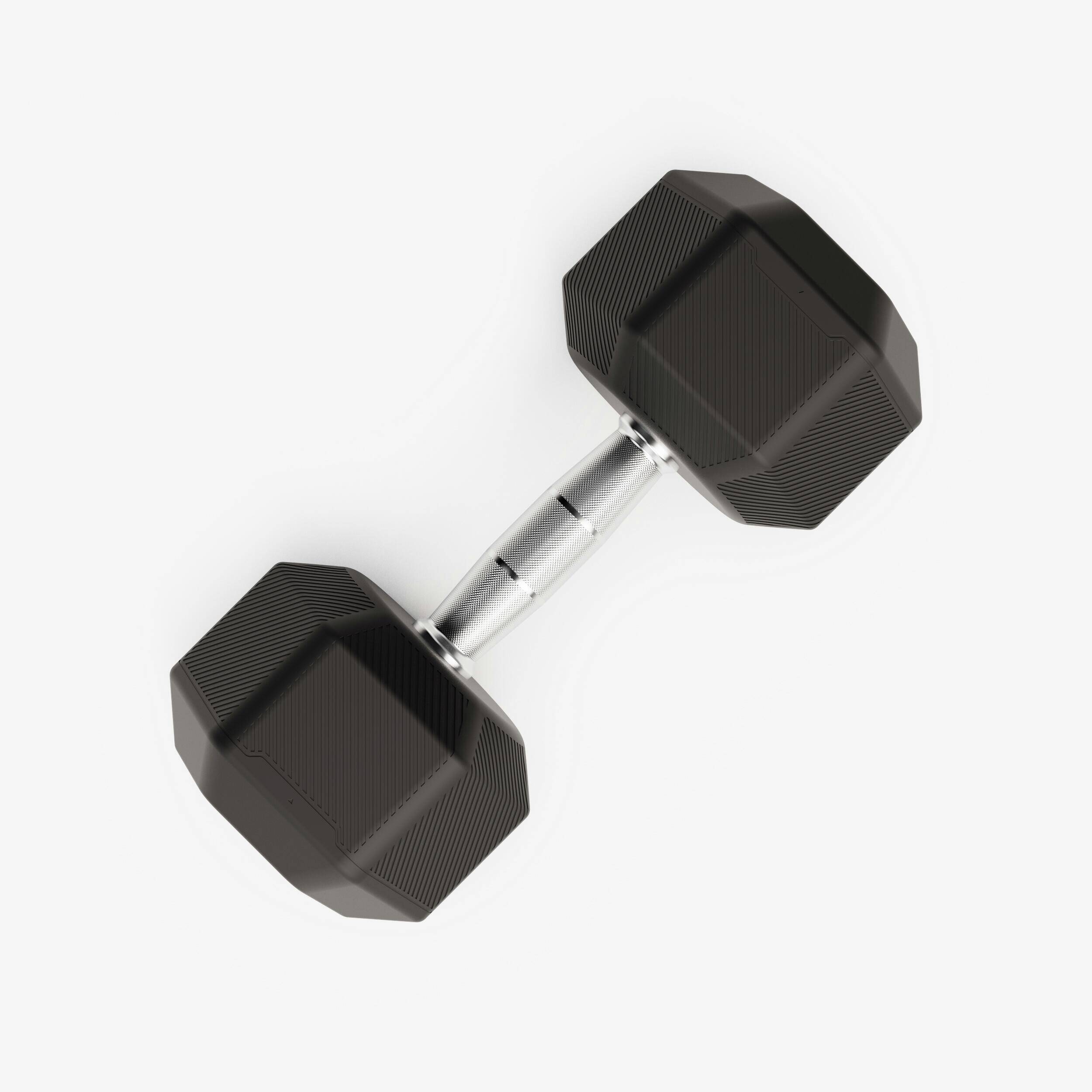 Cross Training and Weight Training 15 kg Hex Dumbbell - Black -  3