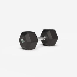 Haltère de crosstraining et musculation Dumbbell hexagonale 22,5 kg, noir