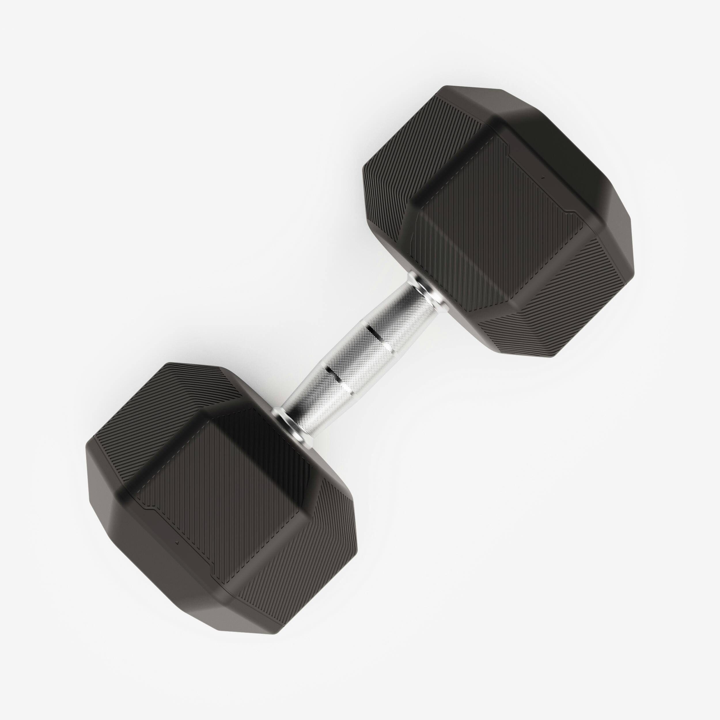 Manubrio palestra HEX DUMBBELL esagonale 22,5kg nero 2/11