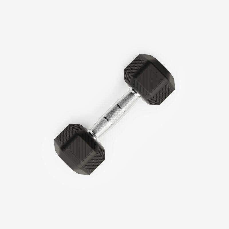 Ganteră hexagonală Bodybuilding Cross training 5 kg Negru