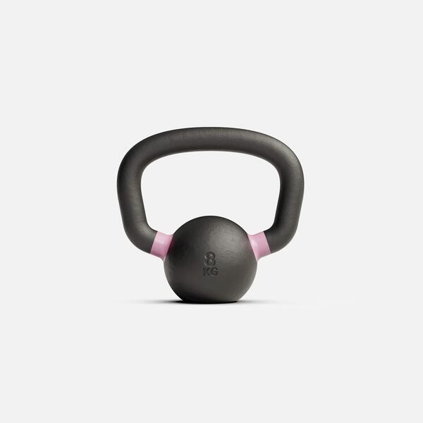 Black kettlebell with a wide handle