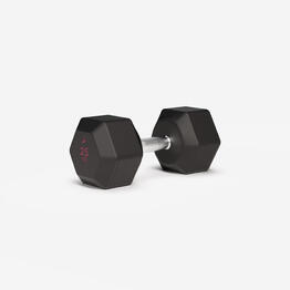 Haltère de crosstraining et musculation Dumbbell hexagonale 25 kg, noir