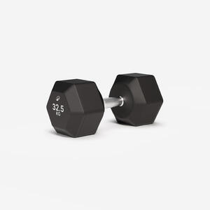 Mancuerna Crosstraining/Musculación Dumbbell Hexagonal Negro 32,5 kg