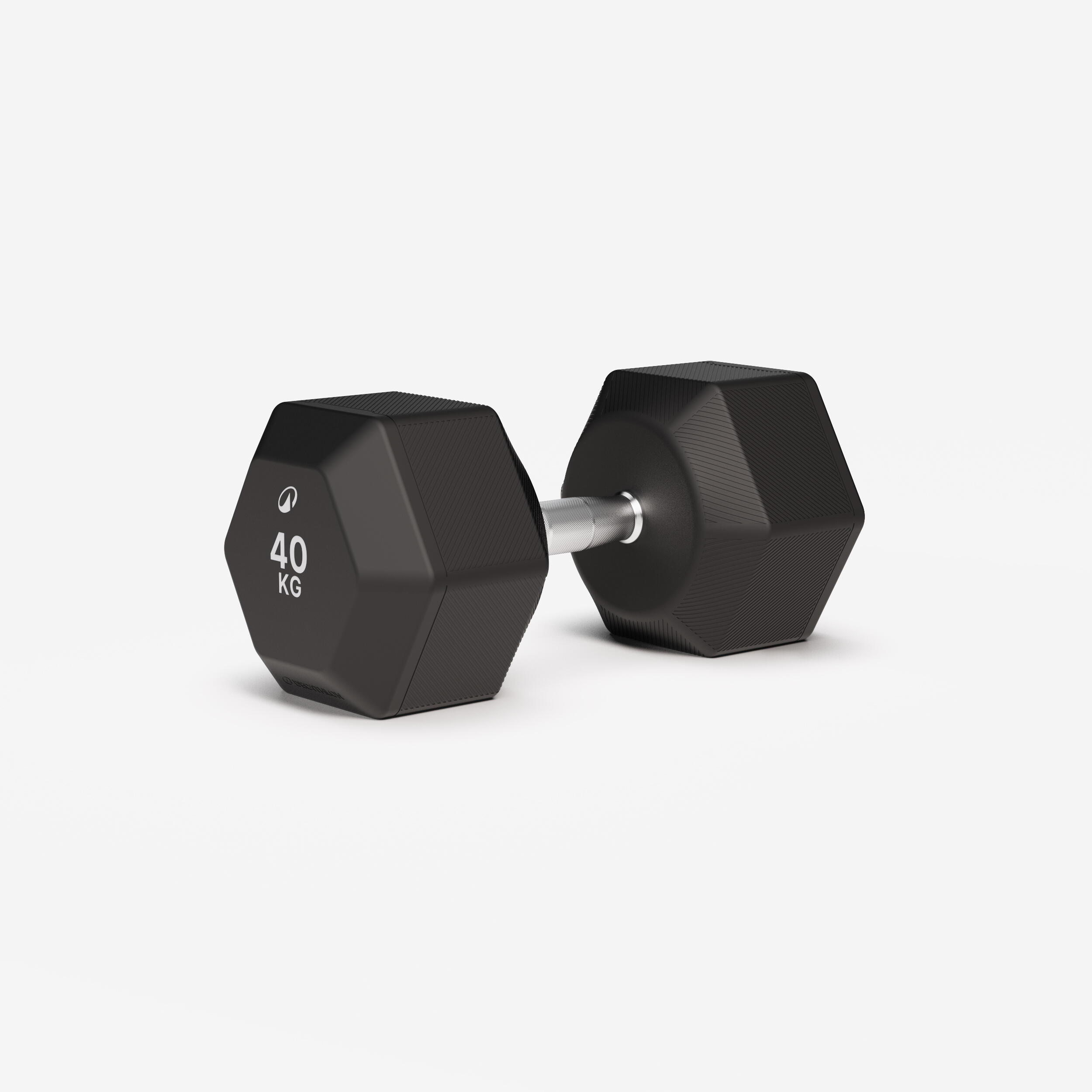 Cross Training and Weight Training 40 kg Hex Dumbbell - Black