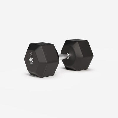Manubrio palestra HEXDUMBELL esagonale 40kg nero