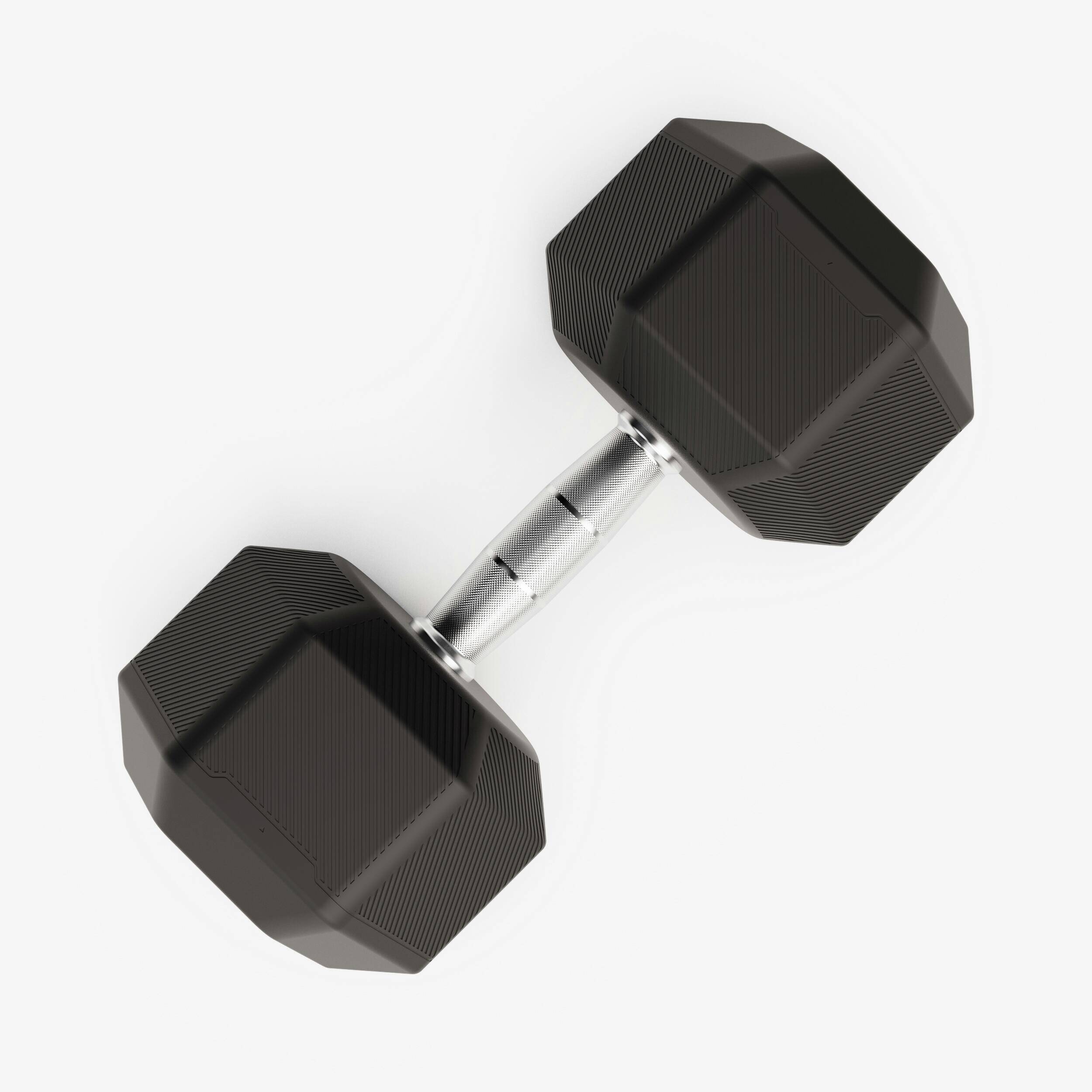 Cross Training and Weight Training 25 kg Hex Dumbbell - Black -  3