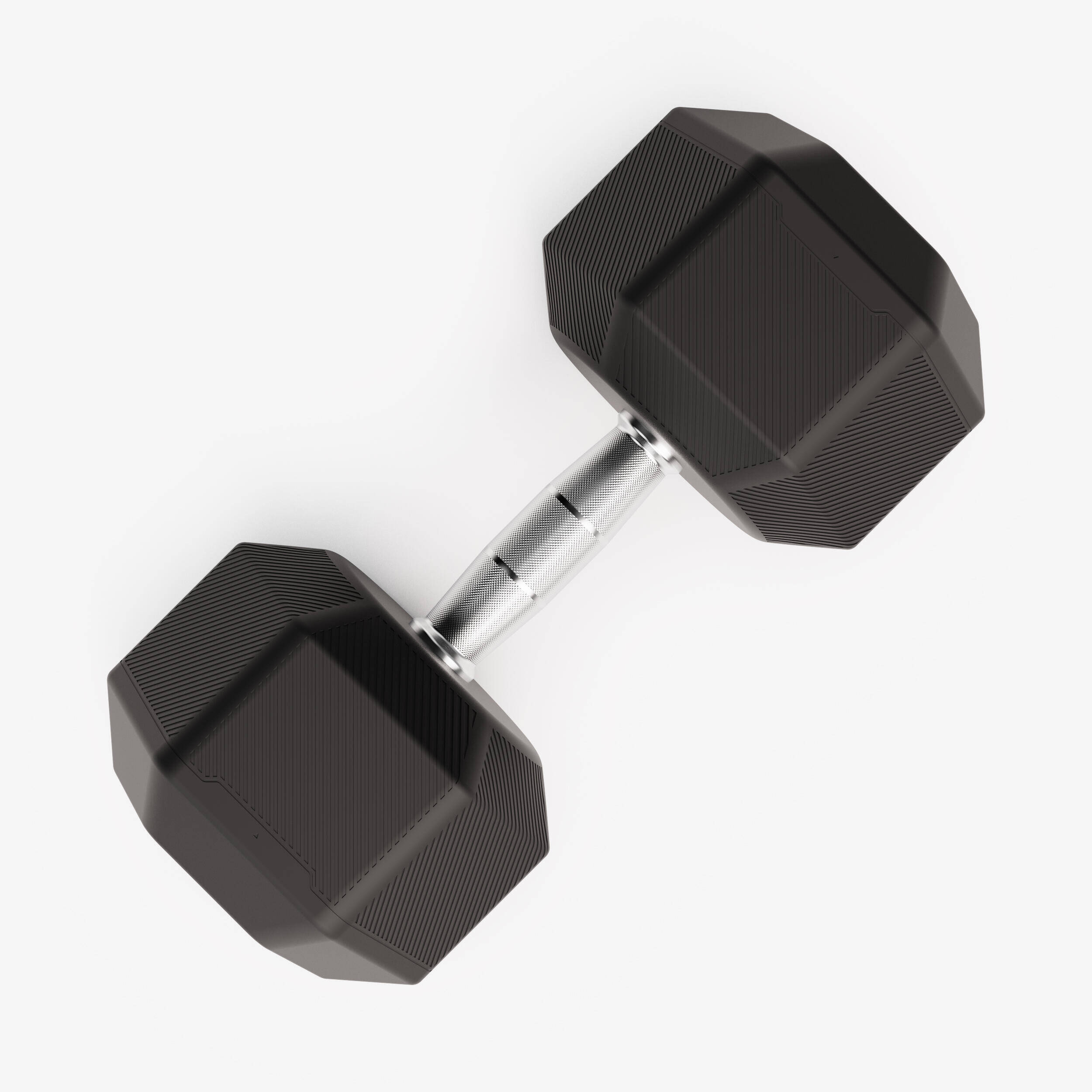 Cross Training and Weight Training 27.5 kg Hex Dumbbell - Black -  3