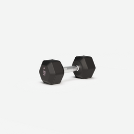 Haltère de crosstraining et musculation Dumbell hexagonale 10 kg, noir