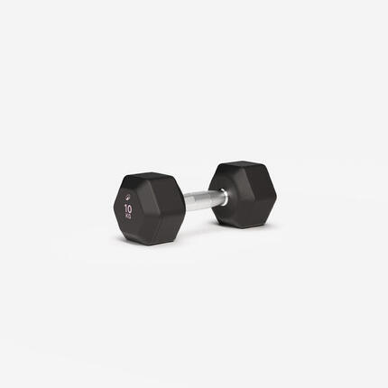 Hantel Crosstraining Krafttraining 10 kg - Hex Dumbbell schwarz
