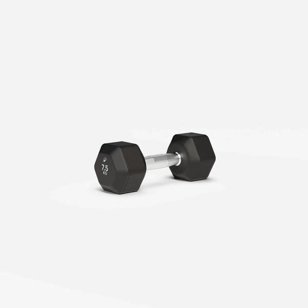 Black hexagonal dumbbell