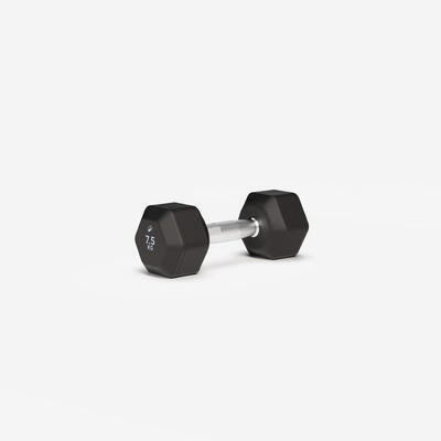 Manubrio palestra HEXDUMBELL esagonale 75kg nero