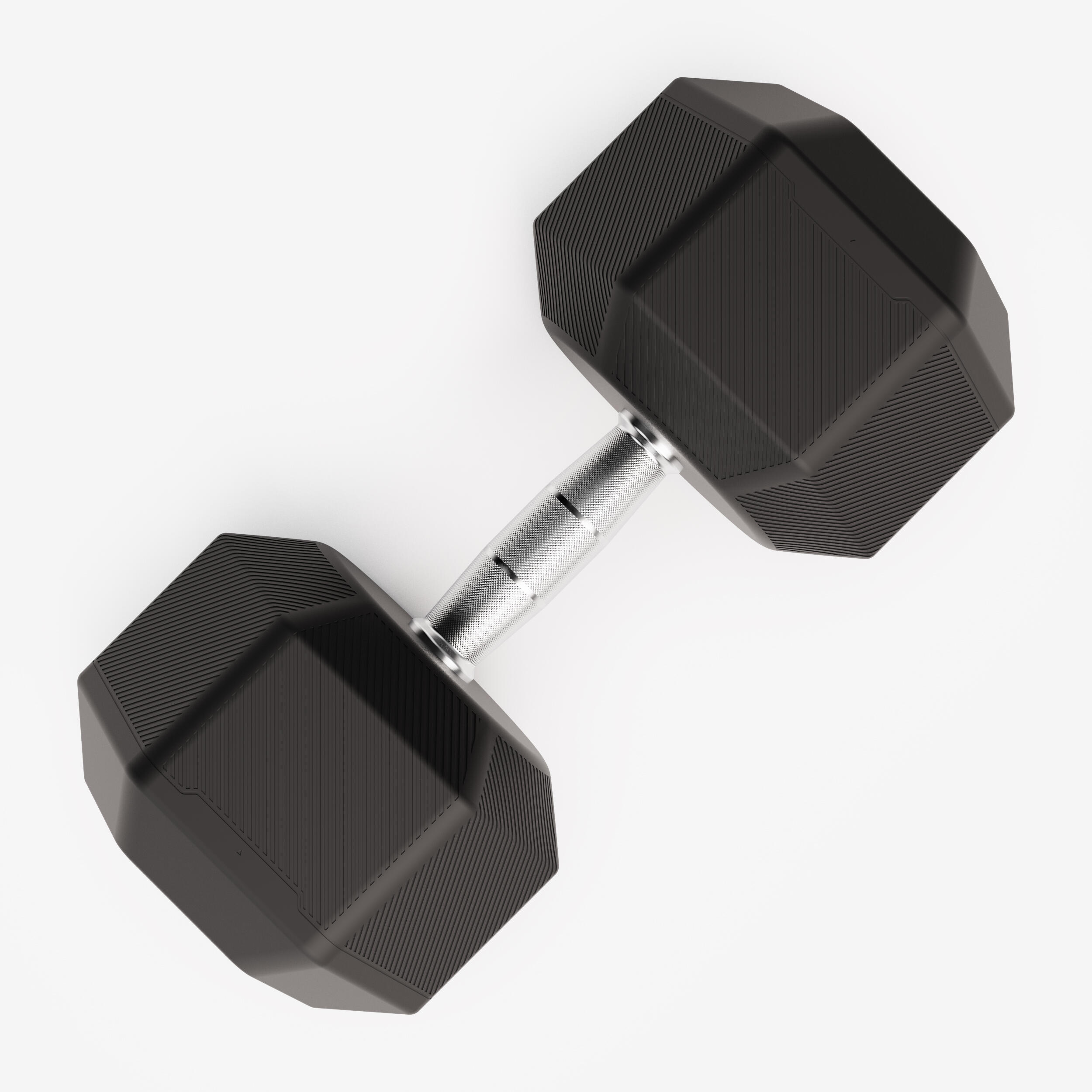 Haltère de crosstraining et musculation Dumbbell hexagonale 35 kg, noir 2/5