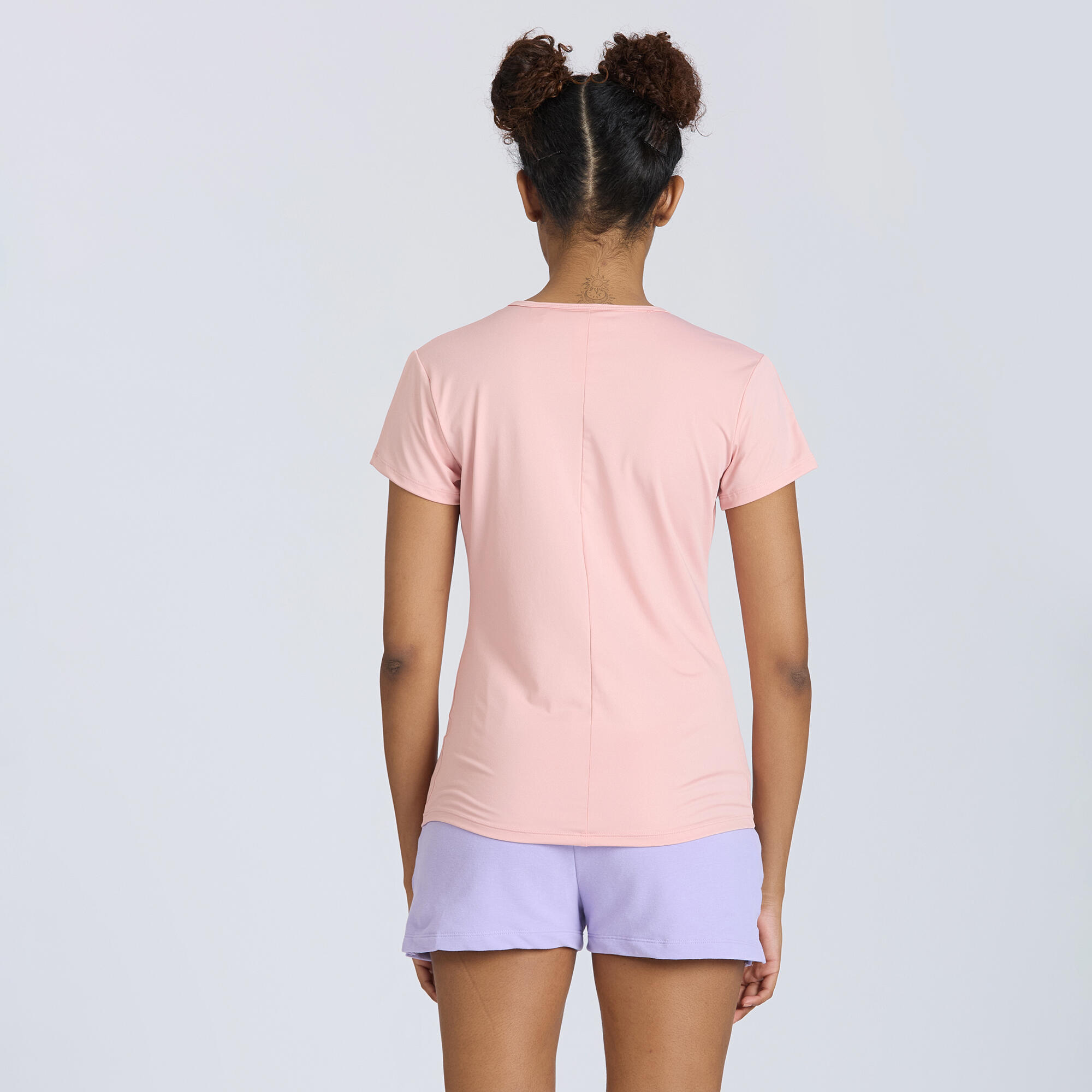 Women Gym T-Shirt Basic 100 - Sweet Pink
