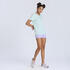 Women's Cotton Crew Neck Short Sleeved T-Shirt Run 500 - Celadon Green