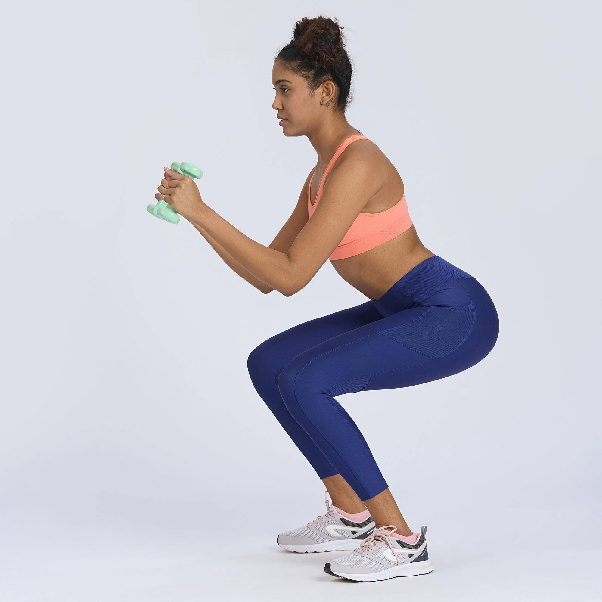 Long Fitness Training Leggings 120 - Midnight Blue