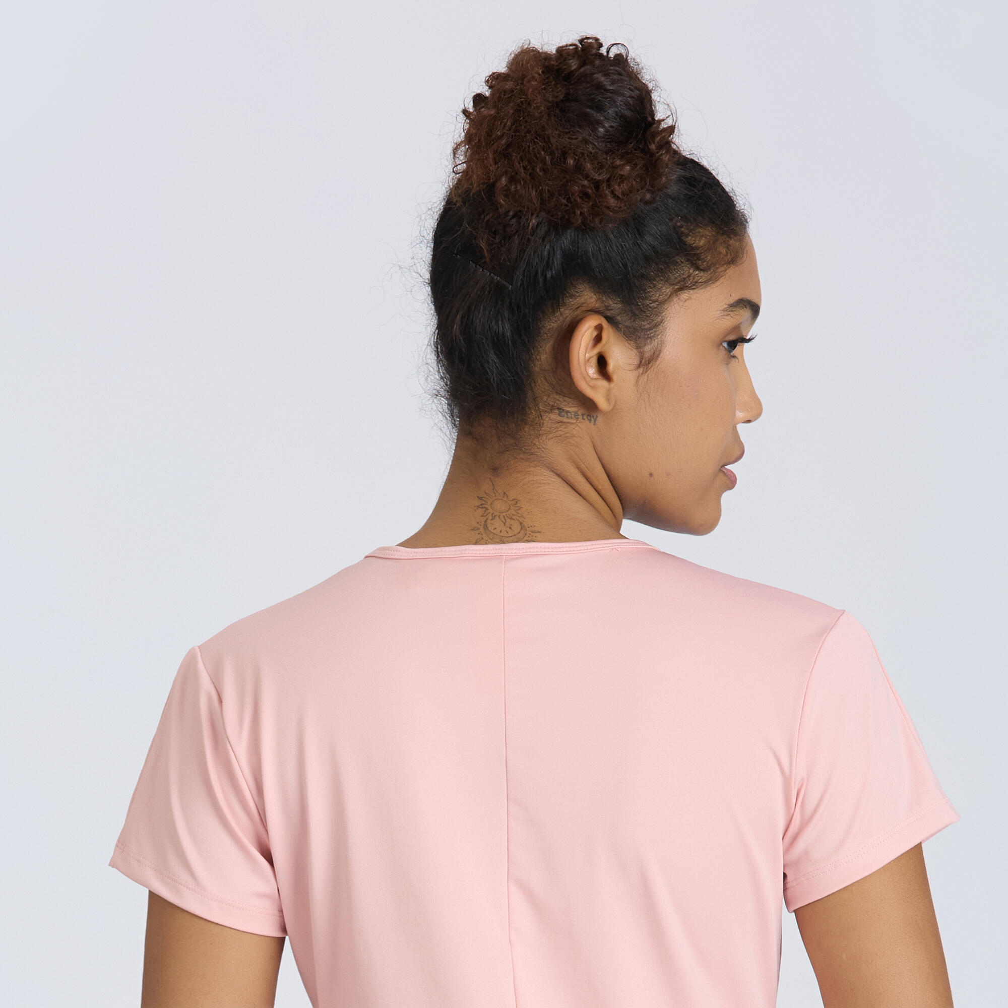 Women Gym T-Shirt Basic 100 - Sweet Pink