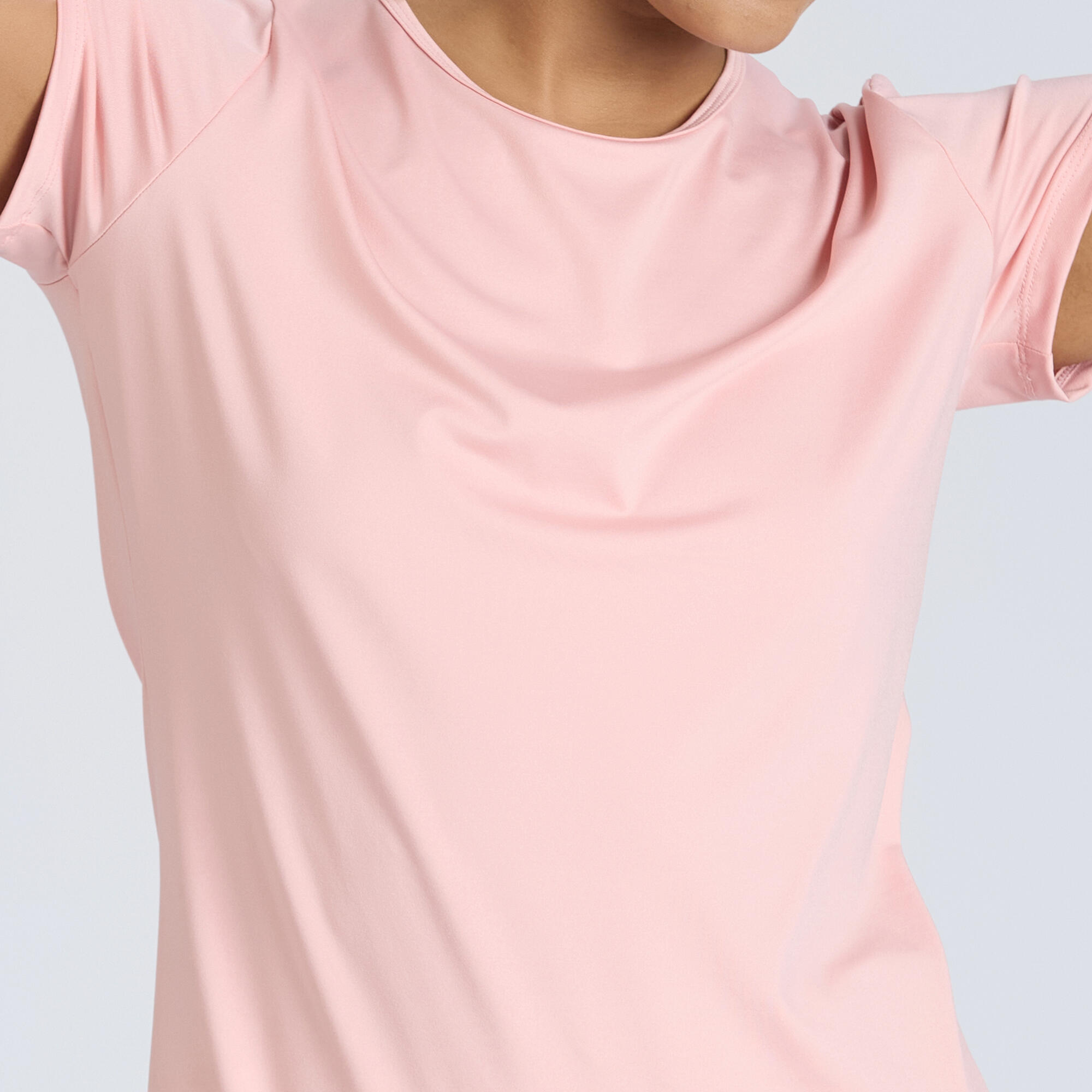 Women Gym T-Shirt Basic 100 - Sweet Pink