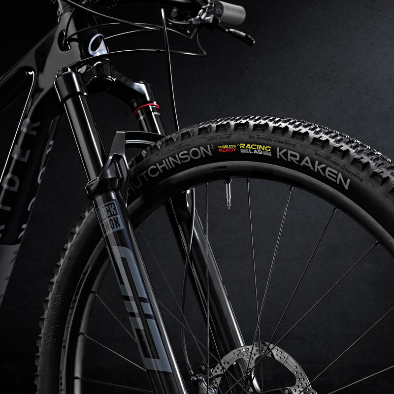 Bicicletă MTB cu suspensie integrală XC cadru carbon RACE 940 S Negru