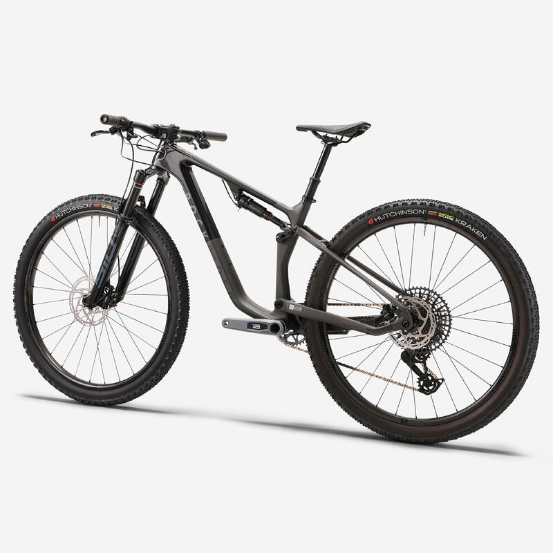 Bicicletă MTB cu suspensie integrală XC cadru carbon RACE 940 S Negru