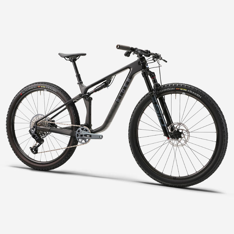 Bicicletă MTB cu suspensie integrală XC cadru carbon RACE 940 S Negru