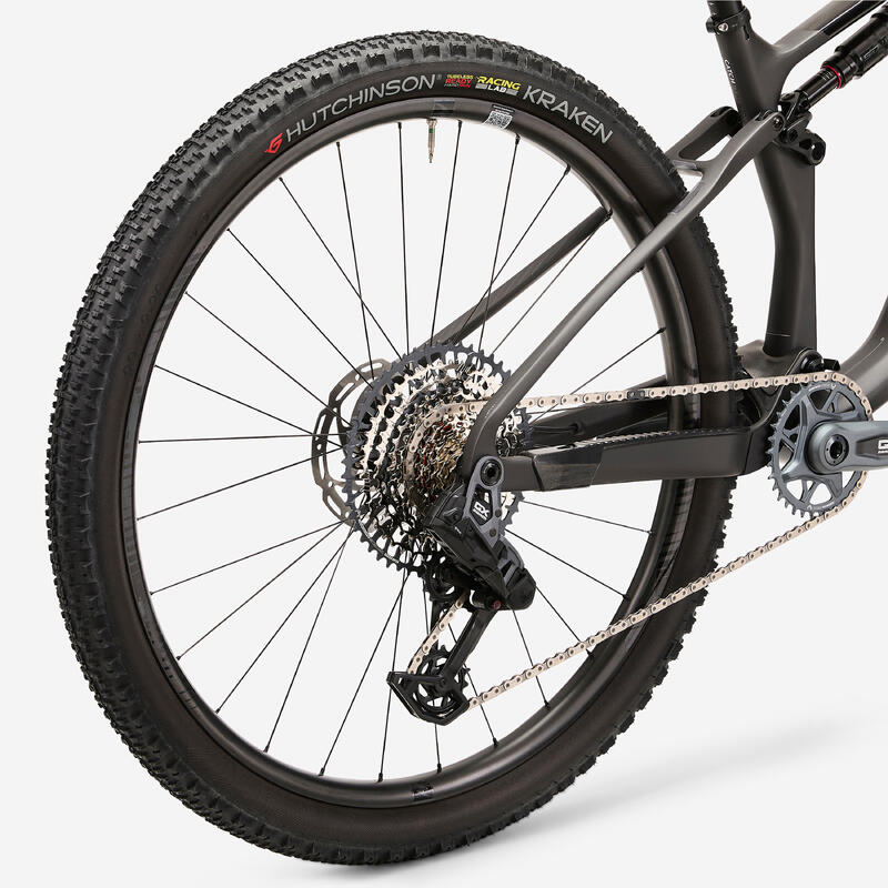Bicicletă MTB cu suspensie integrală XC cadru carbon RACE 940 S Negru