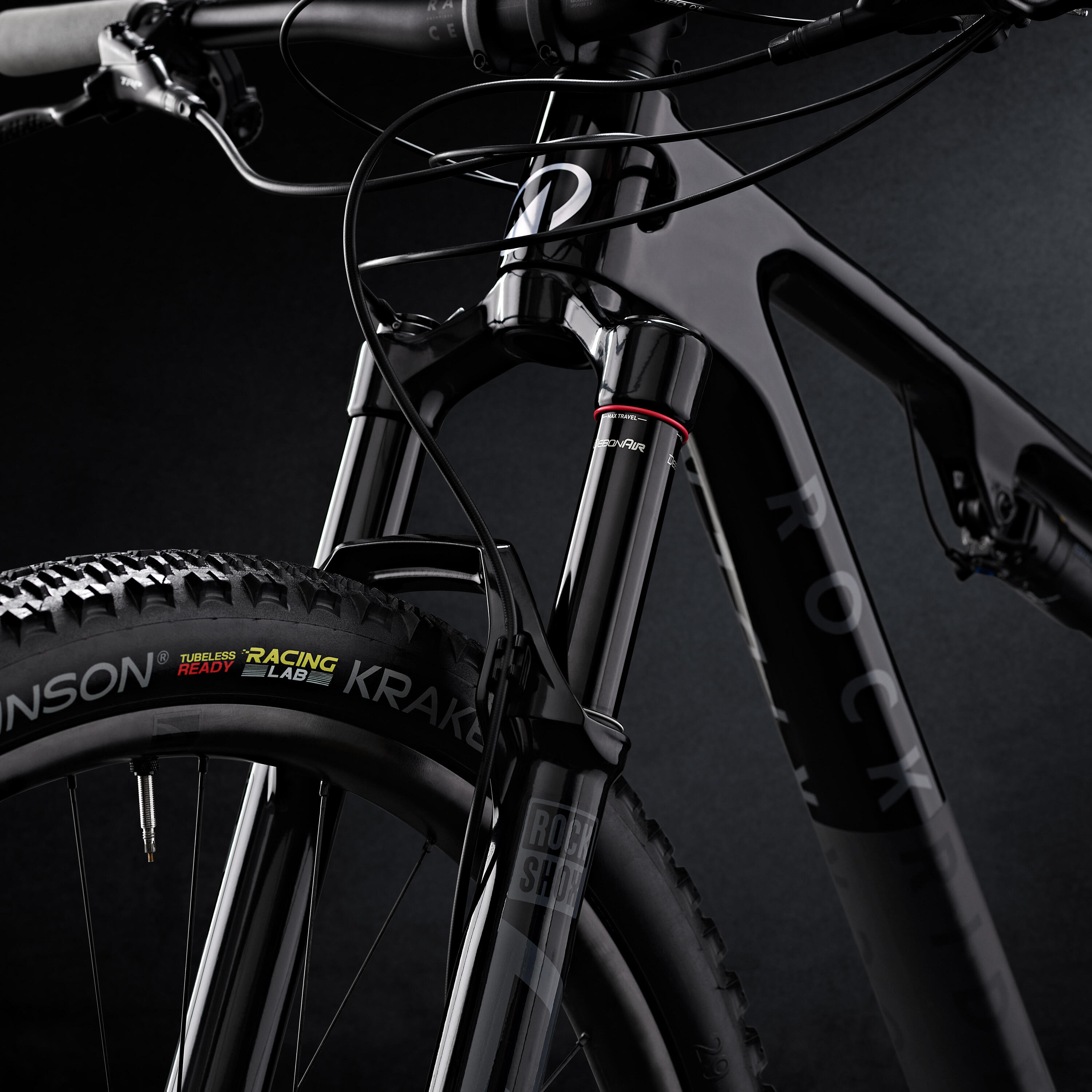 Bicicleta BTT Suspensão Integral XC Quadro em Carbono RACE 940 S, Preto 13/14