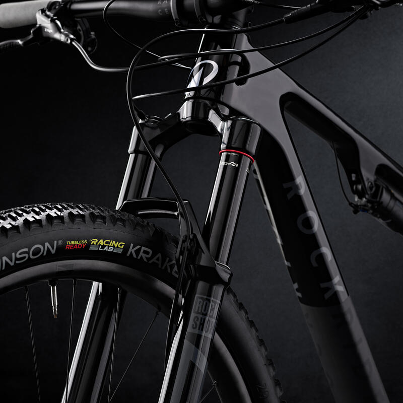 Bicicleta BTT Suspensão Integral XC Quadro em Carbono RACE 940 S, Preto