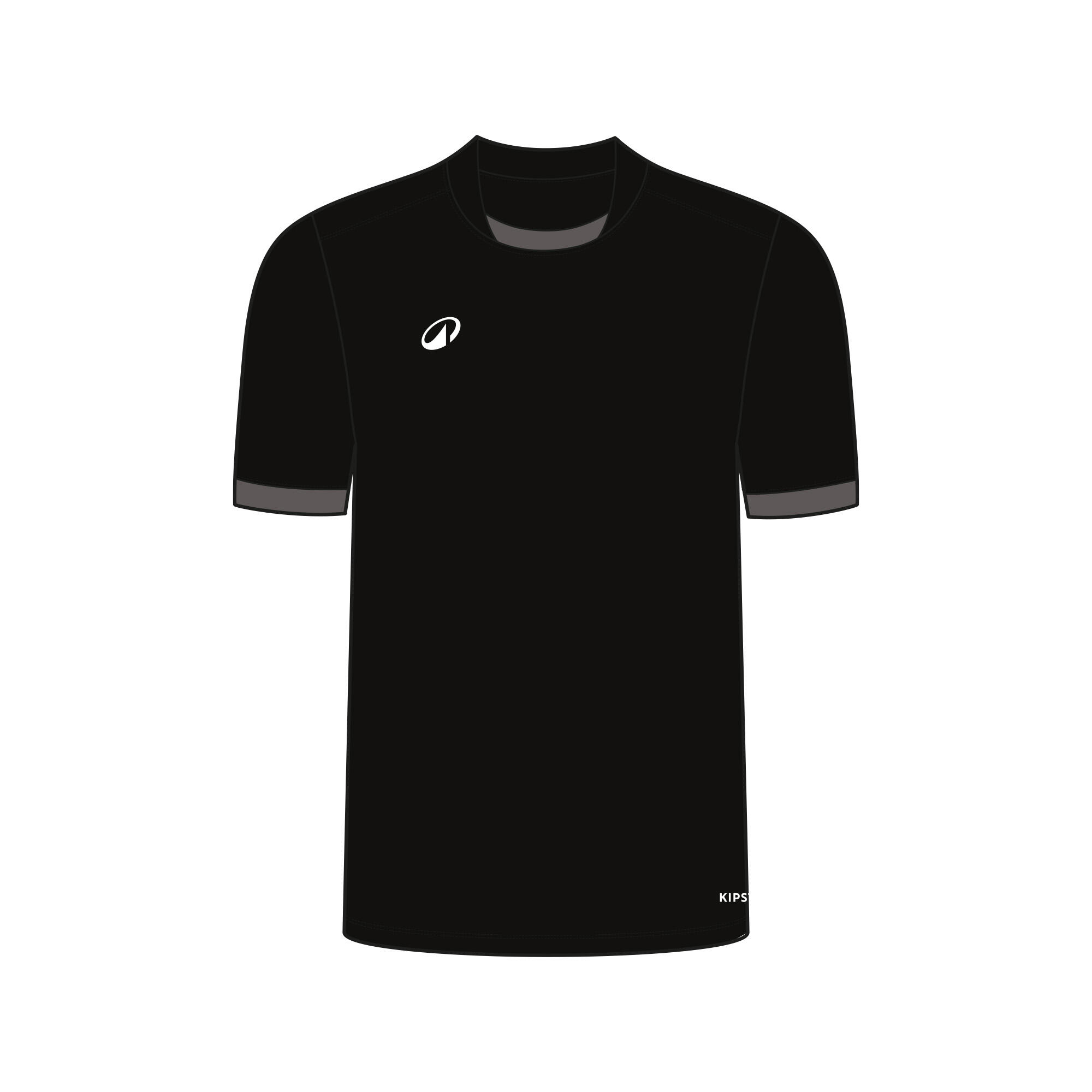OFFLOAD Camiseta de rugby adulto Offload R100  negra y gris