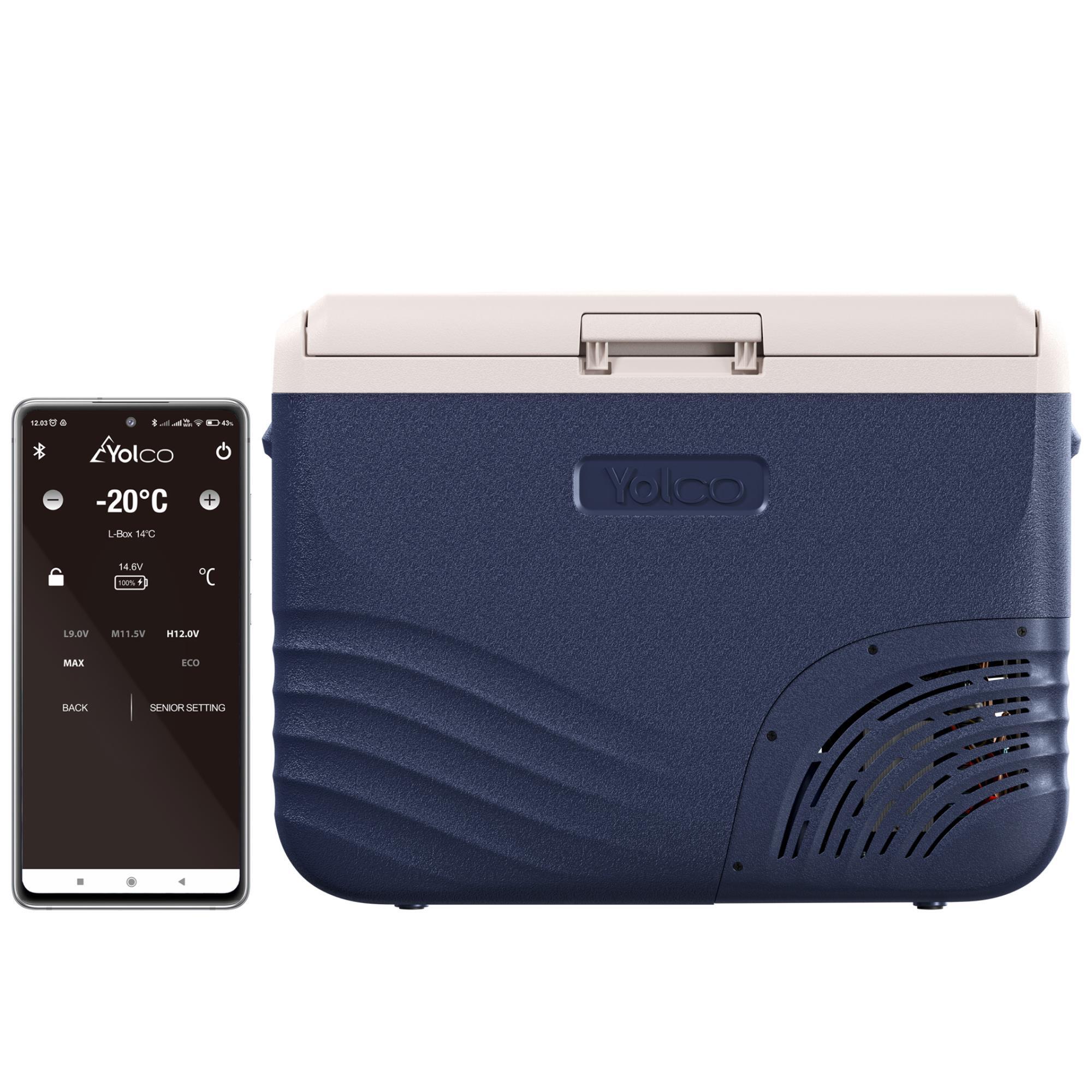 PRZENOŚNA LODÓWKA KOMPRESOROWA YOLCO NX40 BLUE 6/24