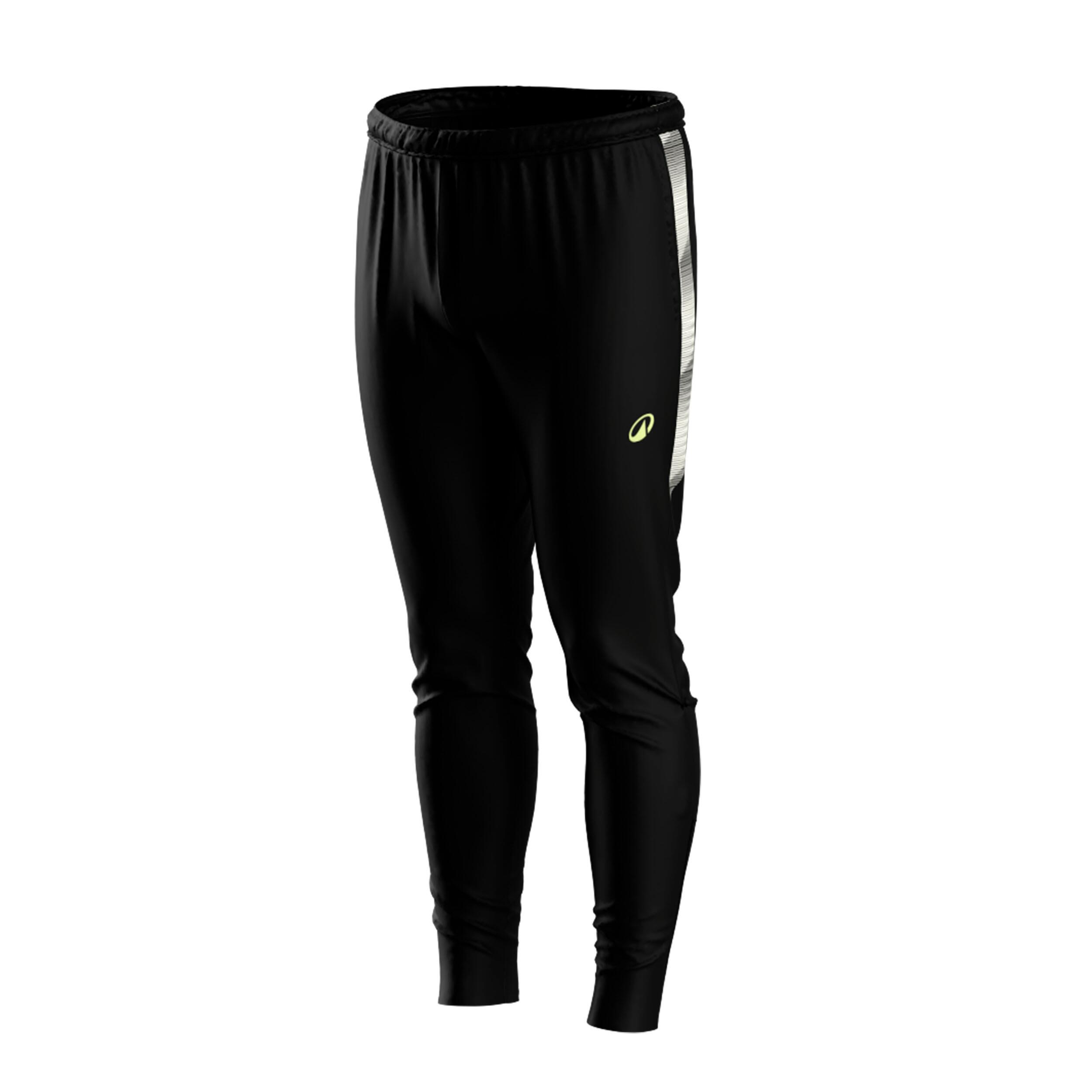 Pantalón de futbol de entrenamiento negro con gris para adulto Viralto Dop 24/30