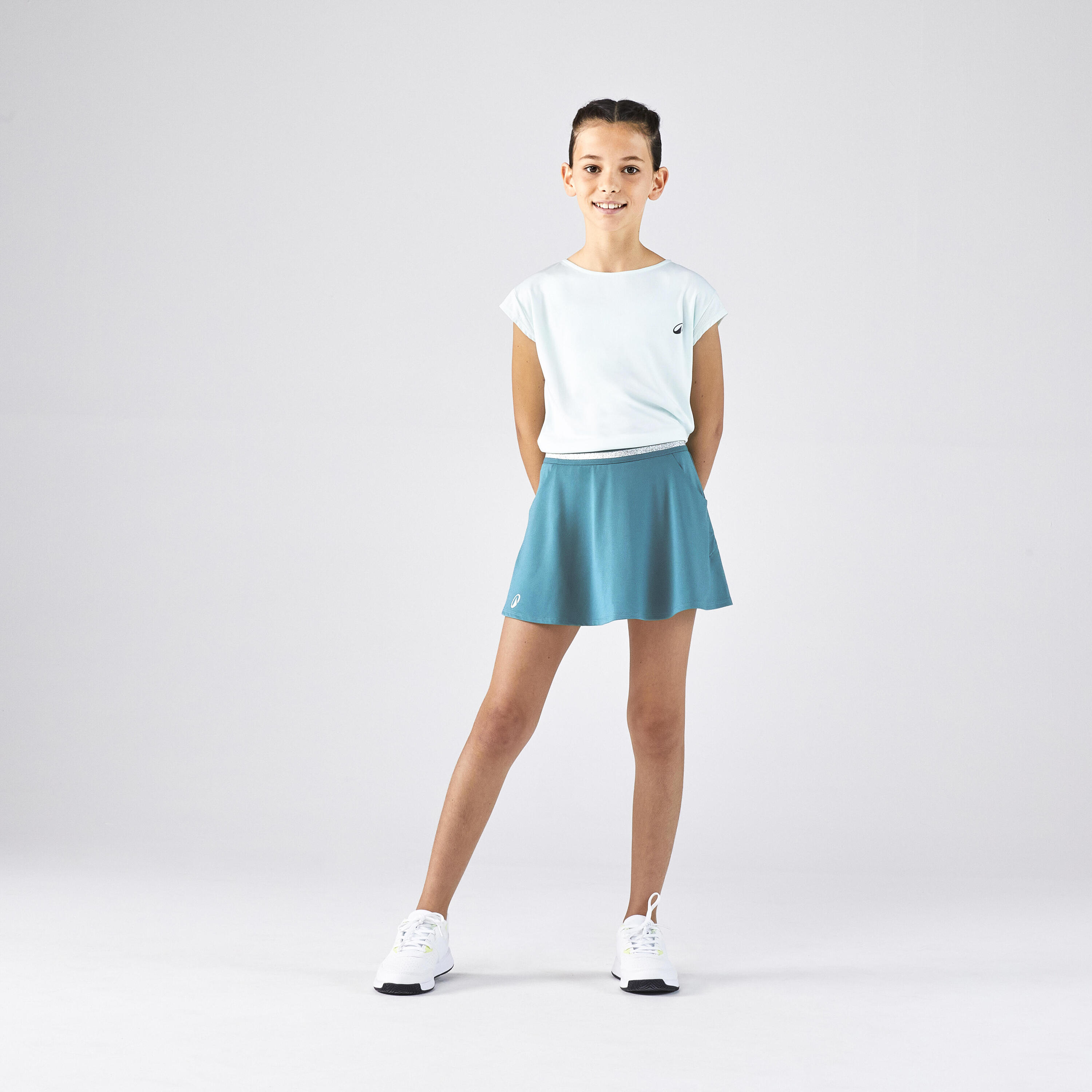Girls' Tennis Skirt Dry - Turquoise 3/5