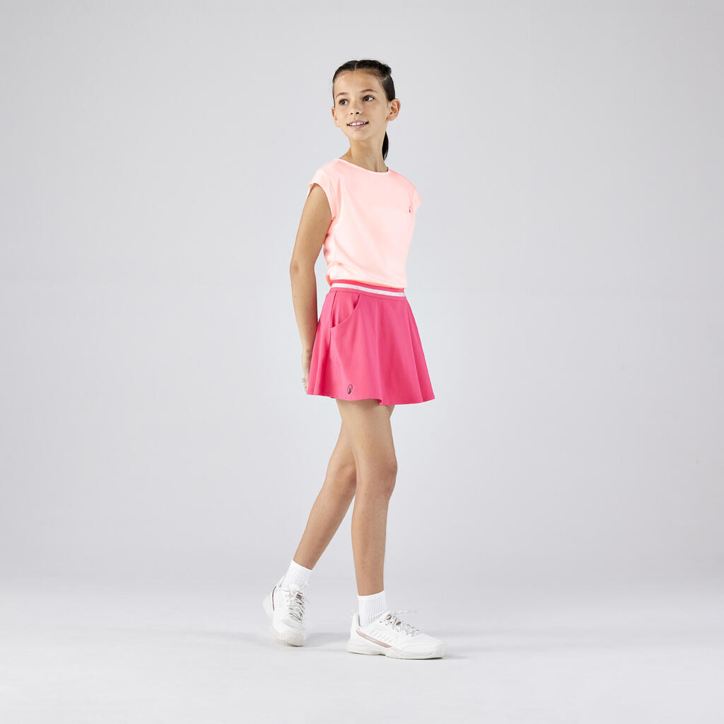 Roze suknja za tenis za devojčice DRY