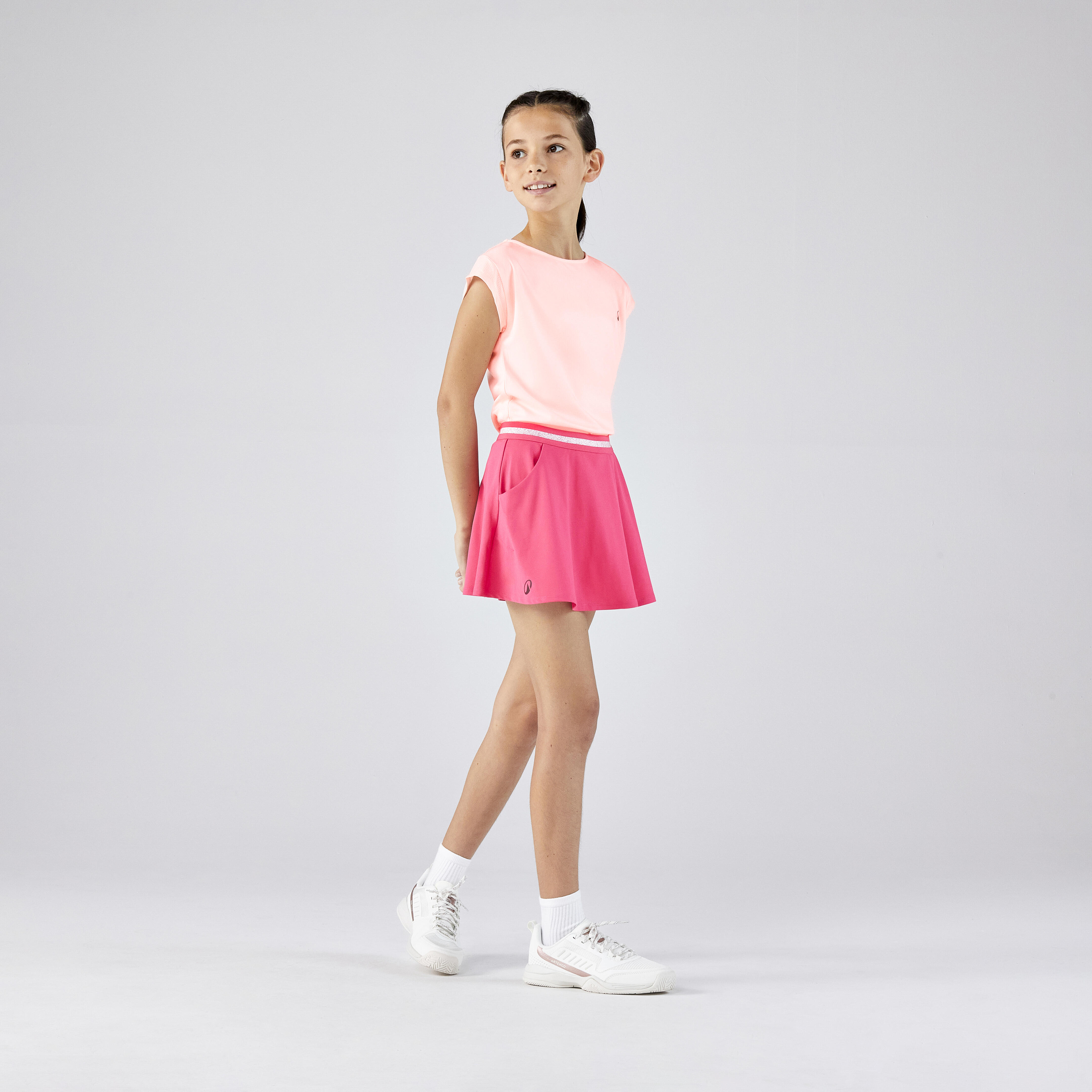 Girls' Tennis T-Shirt - TTS 500 Pink - KUIKMA