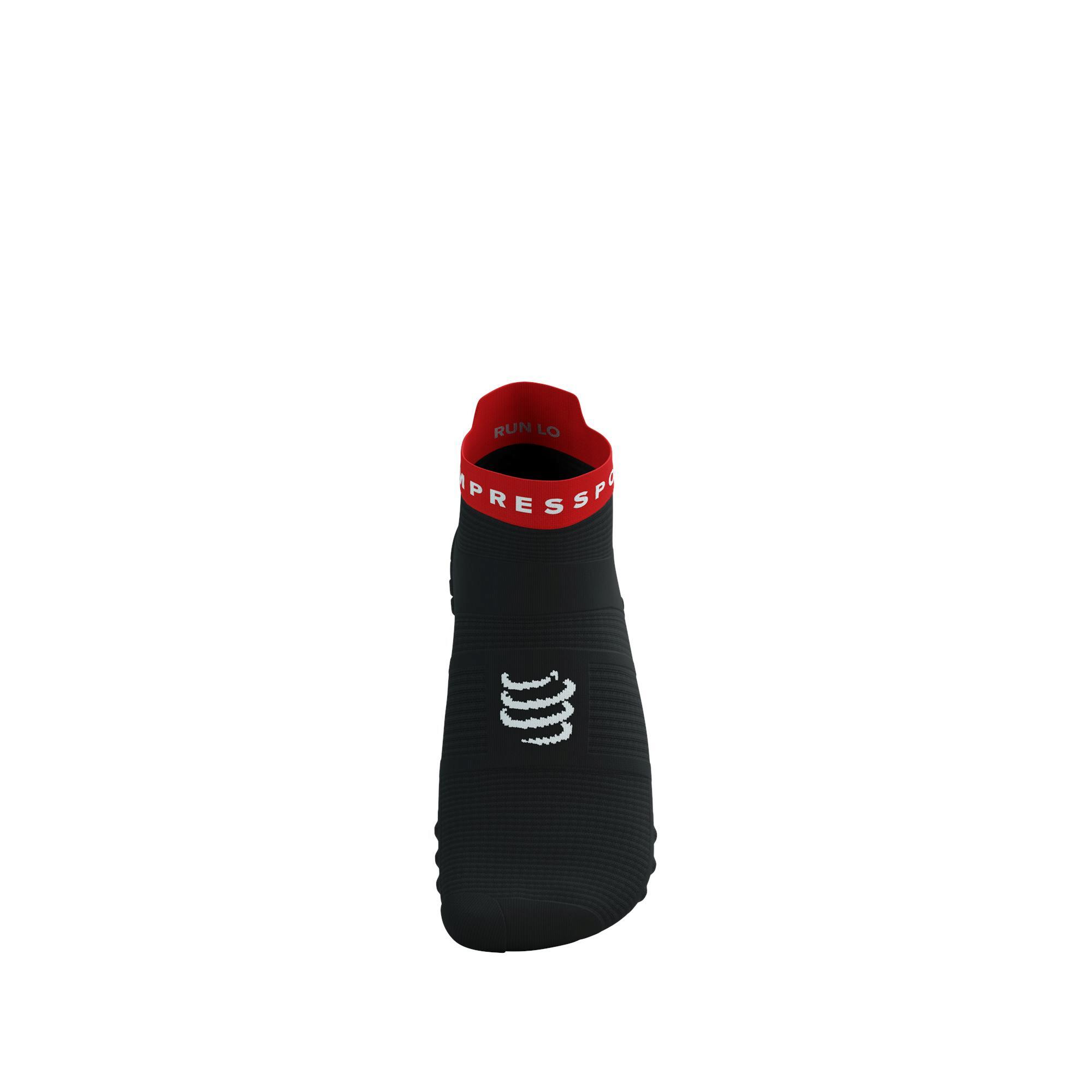 Skarpetki biegowe Compressport ProRacing Socks V4 Run Low black/core red 5/9