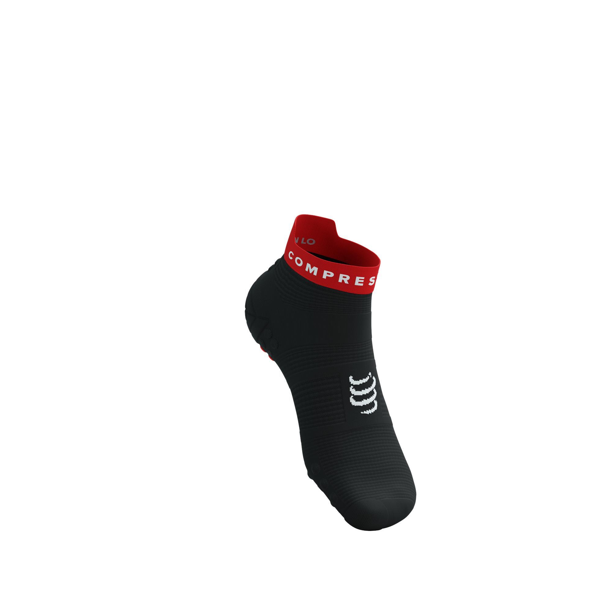 Skarpetki biegowe Compressport ProRacing Socks V4 Run Low black/core red 3/9