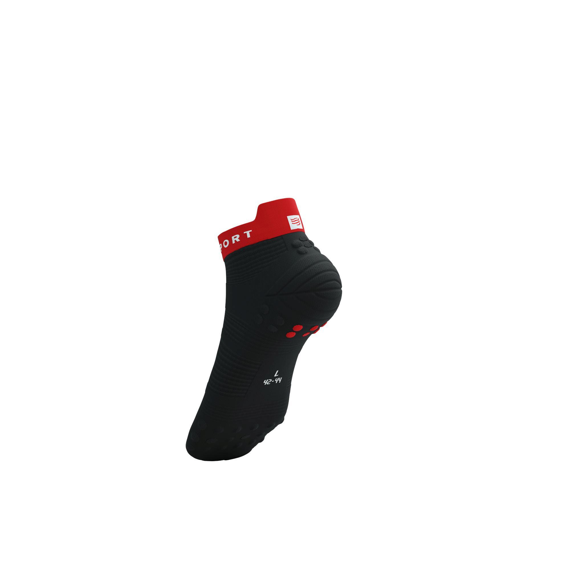 Skarpetki biegowe Compressport ProRacing Socks V4 Run Low black/core red 8/9