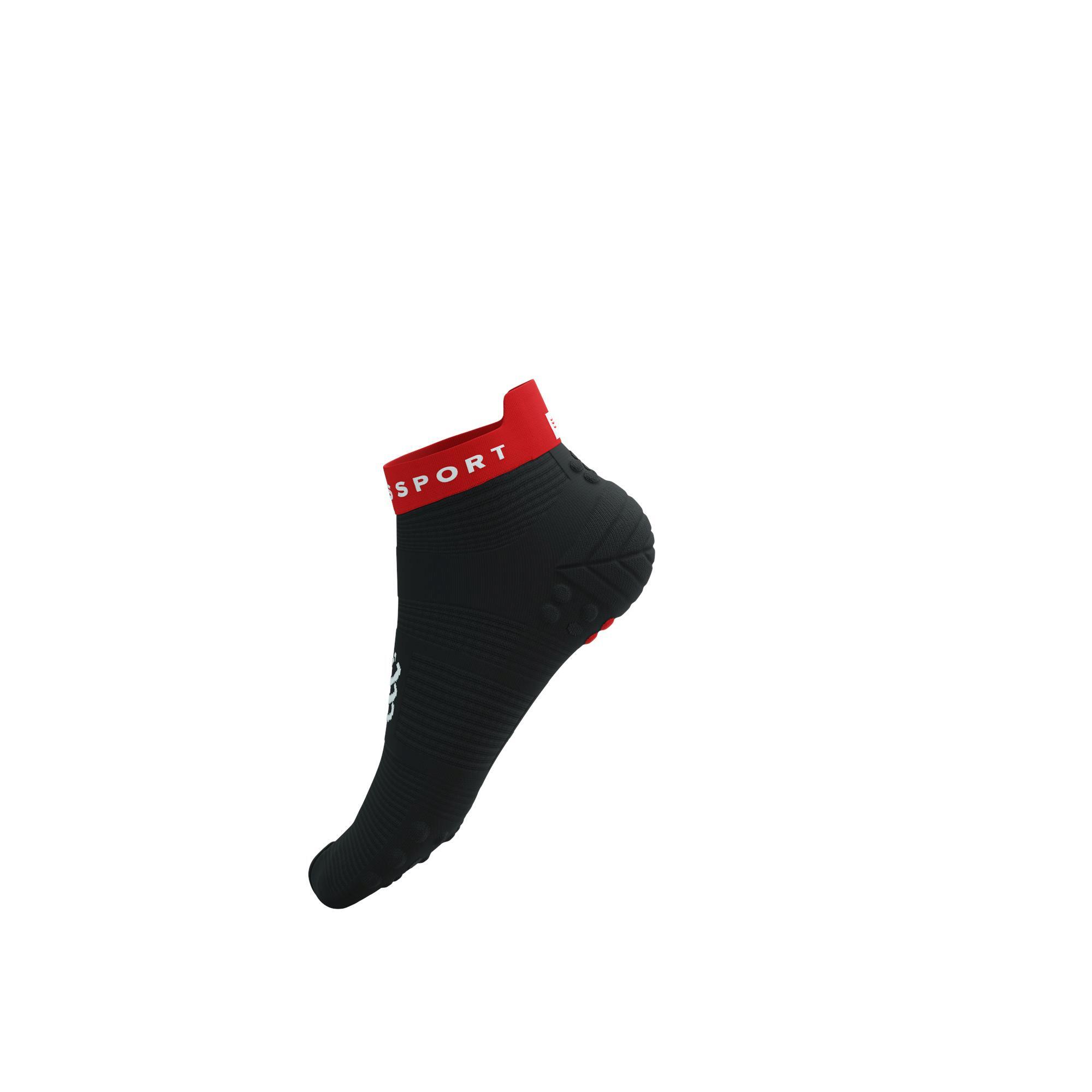 Skarpetki biegowe Compressport ProRacing Socks V4 Run Low black/core red 7/9
