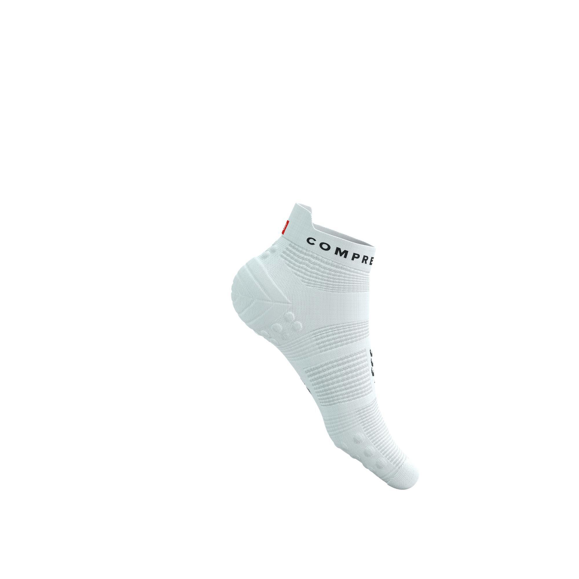 Skarpetki biegowe Compressport ProRacing Socks V4 Run Low white/black 9/9