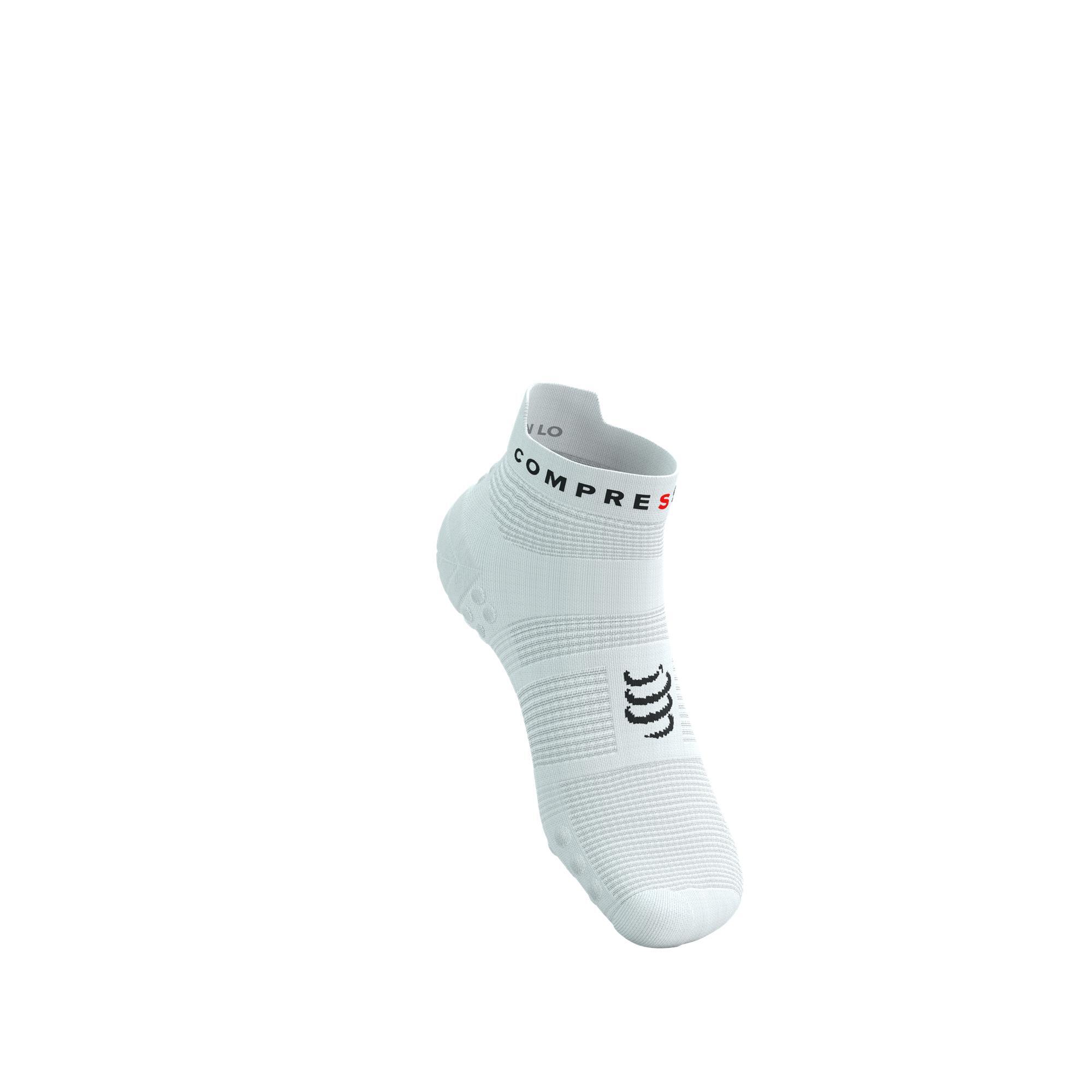 Skarpetki biegowe Compressport ProRacing Socks V4 Run Low white/black 3/9