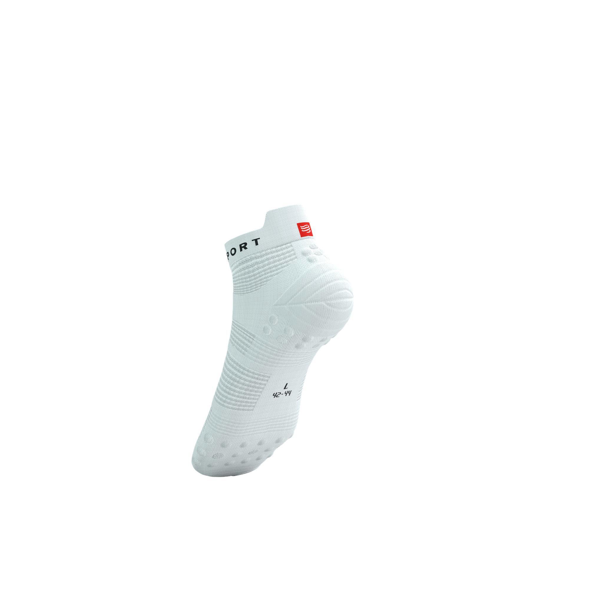 Skarpetki biegowe Compressport ProRacing Socks V4 Run Low white/black 7/9