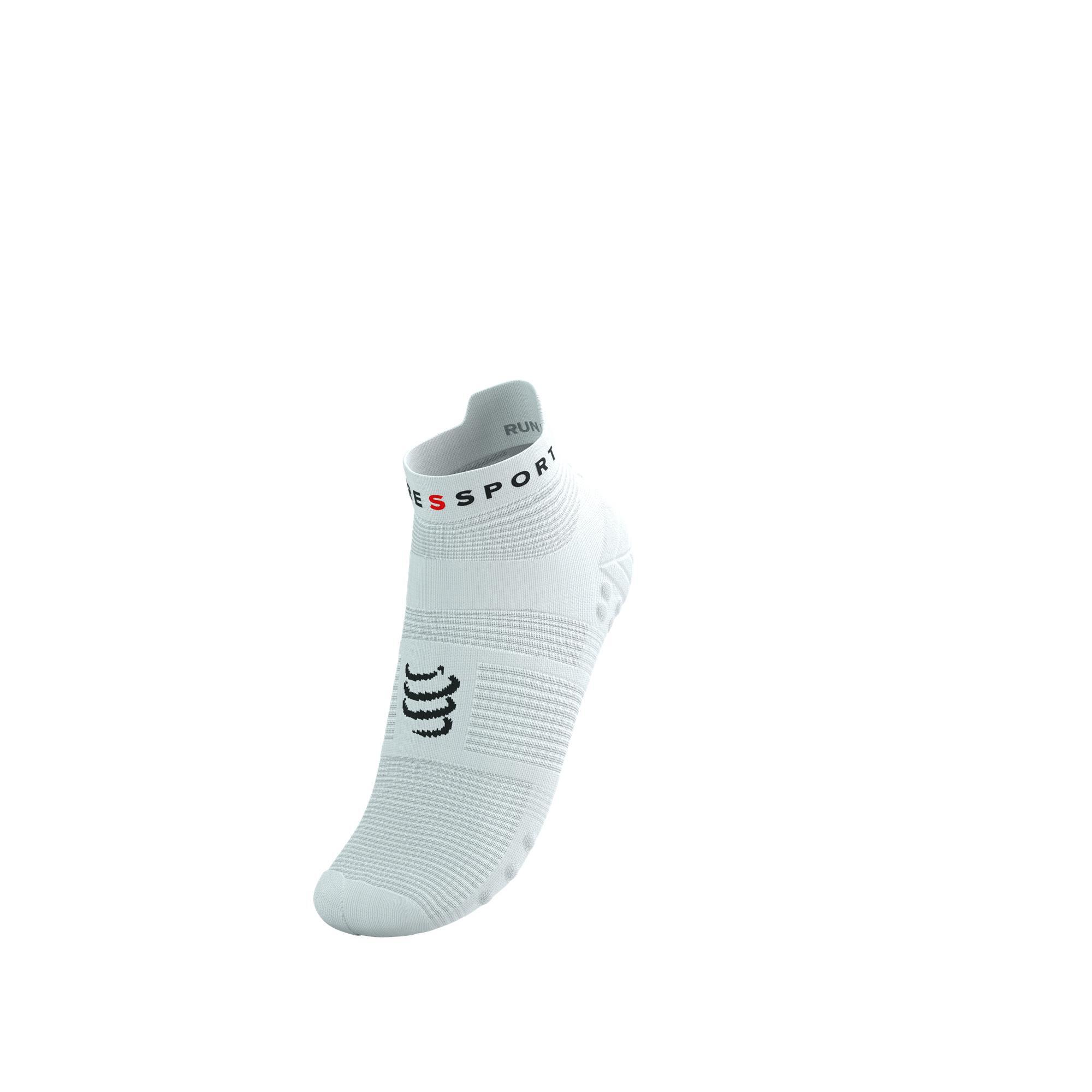 Skarpetki biegowe Compressport ProRacing Socks V4 Run Low white/black 2/9