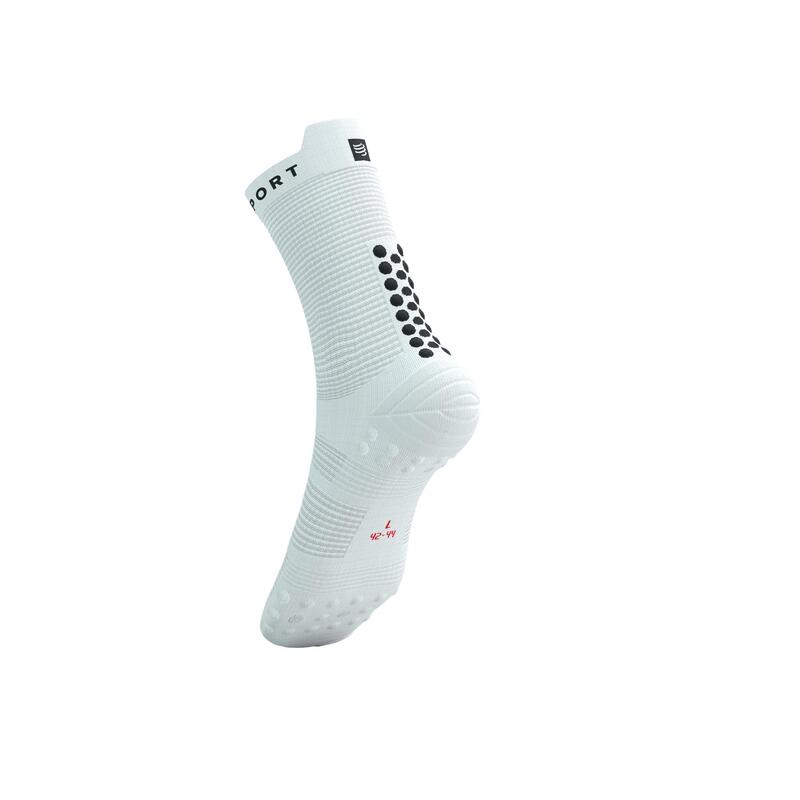 Skarpetki biegowe Compressport ProRacing Socks V4 Run High white/black