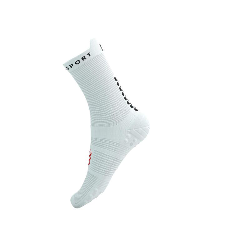 Skarpetki biegowe Compressport ProRacing Socks V4 Run High white/black