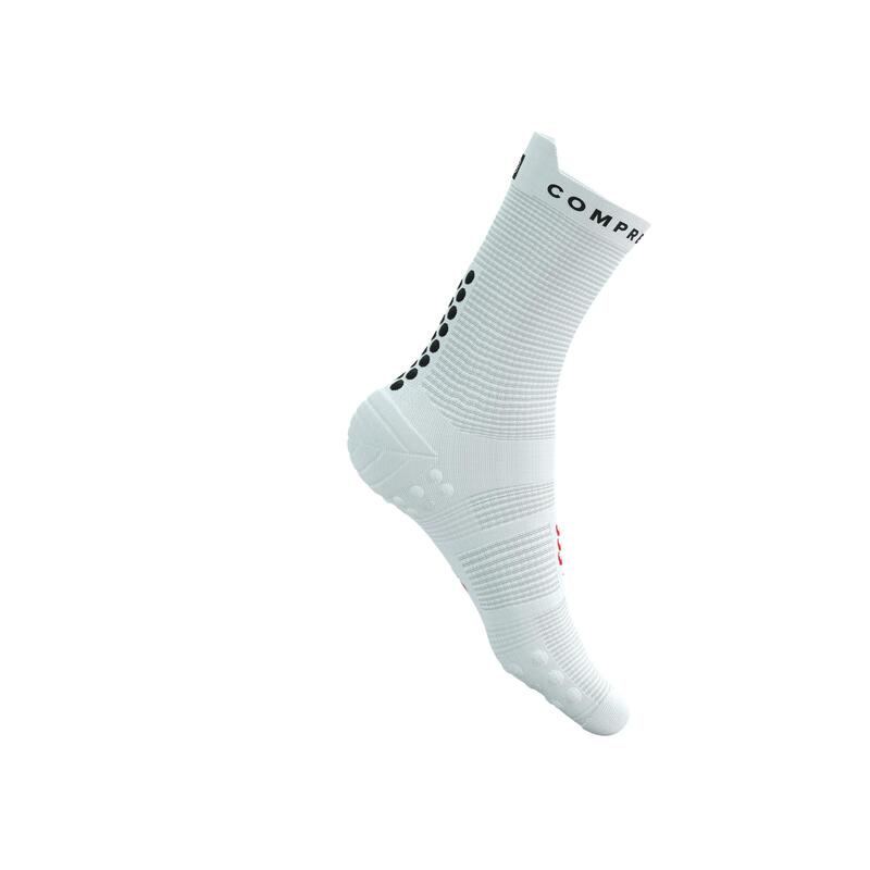 Skarpetki biegowe Compressport ProRacing Socks V4 Run High white/black