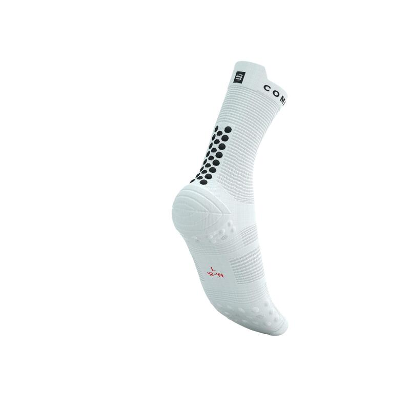Skarpetki biegowe Compressport ProRacing Socks V4 Run High white/black