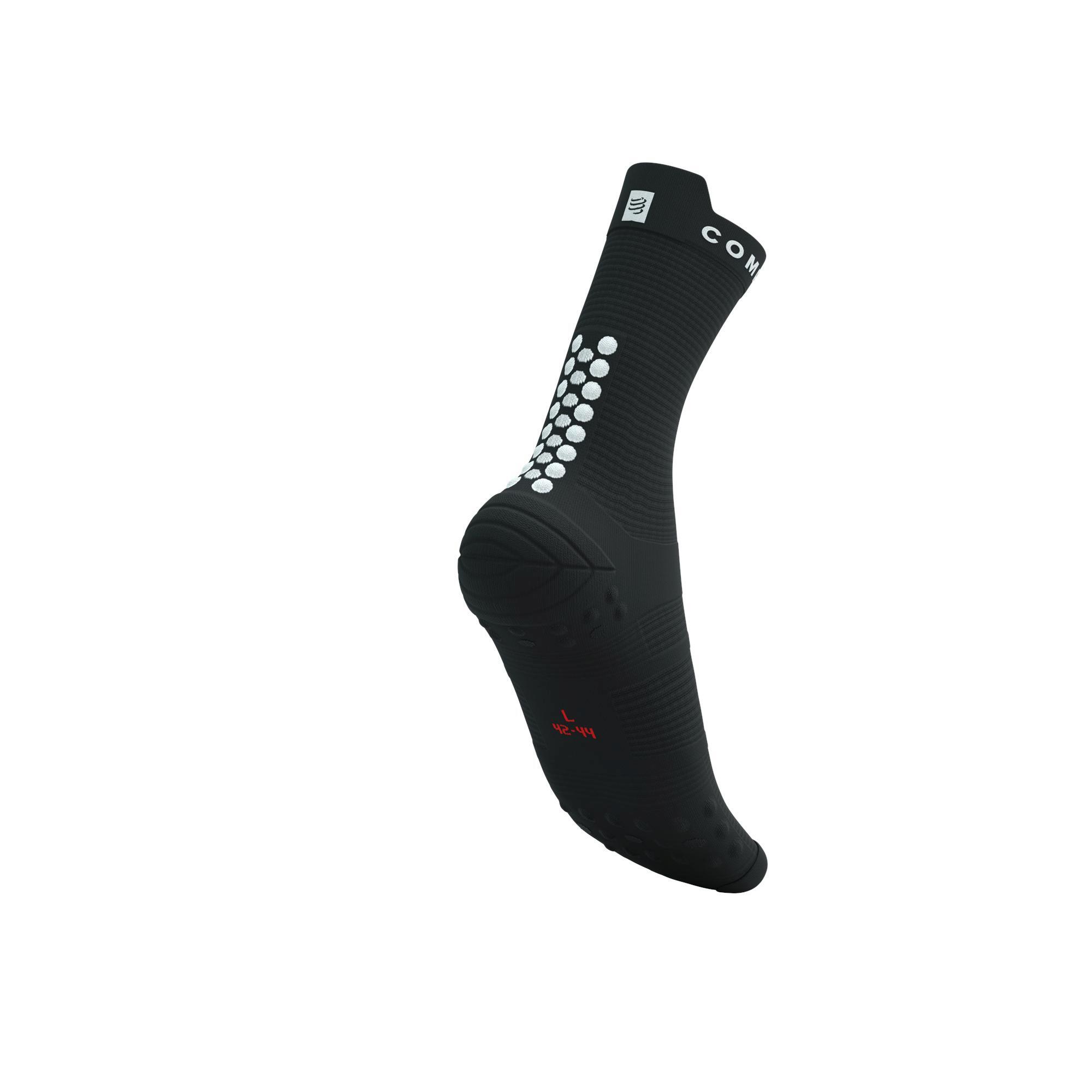 Skarpetki biegowe Compressport ProRacing Socks V4 Run High black/white 9/9